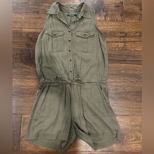Polo by Ralph Lauren Khaki Sleeveless Romper